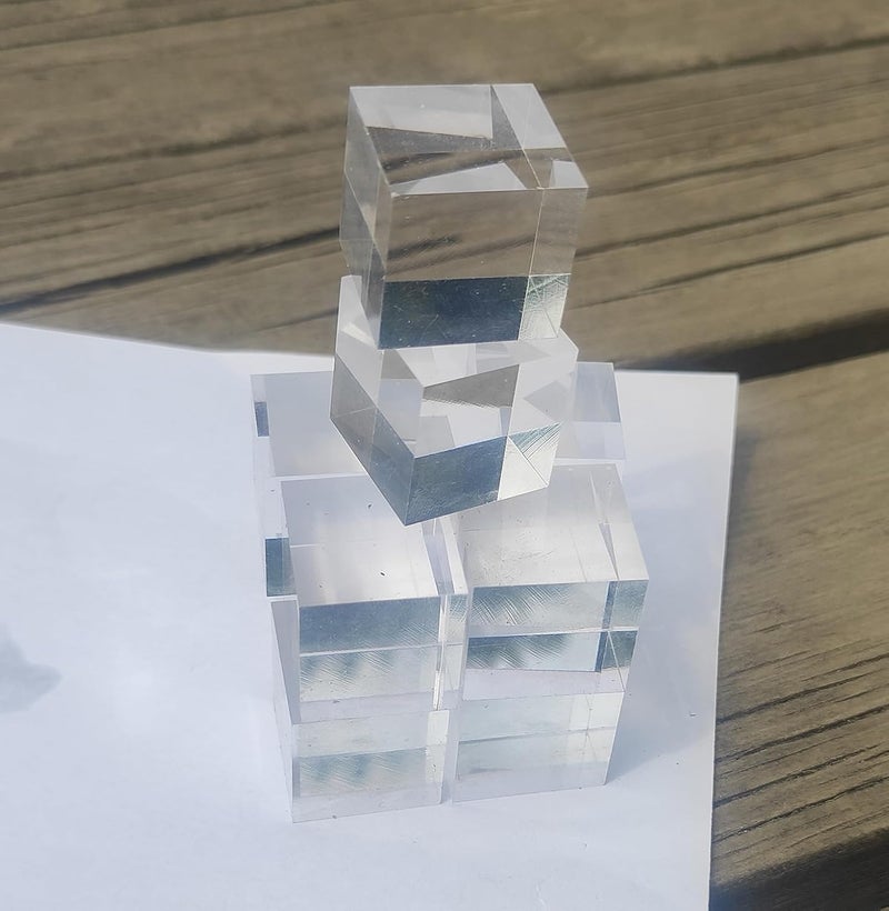 Eliphs 10 Pcs 3/4" x 3/4" x 3/4" Clear Acrylic Square Cubes Blocks - All Sides Polished, Plexiglass Plastic Cube Rod Peg - Image 3